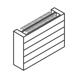 Kermi Heizwand horizontal lamelliert Typ 22 350x122x3800mm mit Abdeckung 2471W b... KERMI-HHN22035380214K 4051487072512 (Abb. 1)