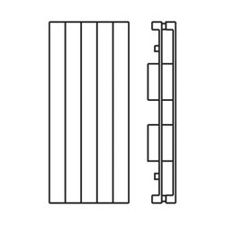 Kermi Heizwand vertikal mit seitlicher Abdeckung lamelliert Typ 22 2200x122x1330... KERMI-HVN22220133212K 4051487170935 (Abb. 1)