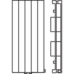 Kermi Heizwand vertikal mit Ventil und seitlicher Abdeckung lamelliert Typ 22 22... KERMI-HVV222201332R2K 4051487193507 (Abb. 1)