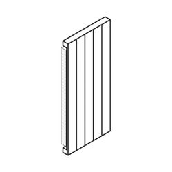 Kermi Heizwand vertikal mit seitlicher Abdeckung lamelliert Typ 11 2200x61x1750m... KERMI-HVN11220175212K 4051487165900 (Abb. 1)