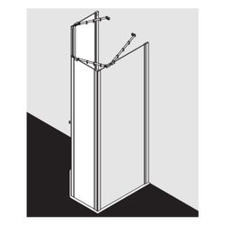 Kermi Duschkabine Ibiza 2000 Fünfeck Schwingtür Festfeld 49L 1850x900x24mm ESG Kla... KERMI-I249L090181AK 4046383569228 (Abb. 1)