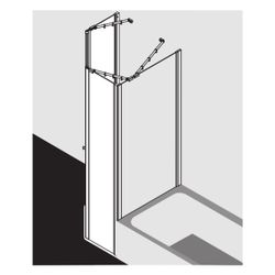 Kermi Duschkabine Ibiza 2000 Fünfeck Schwingtür Festfeld 49L 1850x900x24mm ESG Kla... KERMI-I249L090181AK 4046383569228 (Abb. 1)