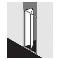Kermi Falttür Ibiza 2000 FTD 1850x800x30mm ESG Klar 3mm Silber Mattglanz Anschlag ... KERMI-I2FTD080181AK 4046383135386 (Abb. 1)