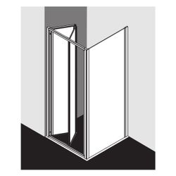 Kermi Falttür Ibiza 2000 FTD 1850x800x30mm ESG Klar 3mm Silber Mattglanz Anschlag ... KERMI-I2FTD080181AK 4046383135386 (Abb. 1)