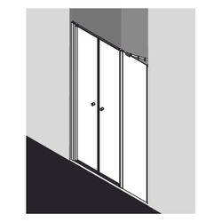 Kermi Duschkabine Ibiza 2000 Pendeltür mit Festfeld POR 2000x1100x24mm ESG Klar 4m... KERMI-I2POR110201PK 4046383504267 (Abb. 1)