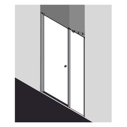 Kermi Duschkabine Ibiza 2000 Schwingtür mit Festfeld SOR 1750x1700x24mm ESG Klar 6... KERMI-I2SOR170171AK 4046383599485 (Abb. 1)