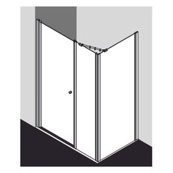 Kermi Duschkabine Ibiza 2000 Schwingtür mit Festfeld SOR 1750x1700x24mm ESG Klar 6... KERMI-I2SOR170171AK 4046383599485 (Abb. 1)