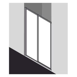 Kermi Gleittür Ibiza 2000 2T Festfeld ST2 2000x1400x30mm ESG Klar 3mm Silber Mattg... KERMI-I2ST2140201AK 4046383176662 (Abb. 1)