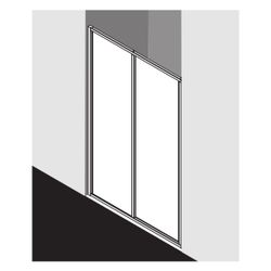 Kermi Gleittür Ibiza 2000 2T Festfeld ST2 2000x1400x30mm ESG Klar 3mm Silber Mattg... KERMI-I2ST2140201AK 4046383176662 (Abb. 1)