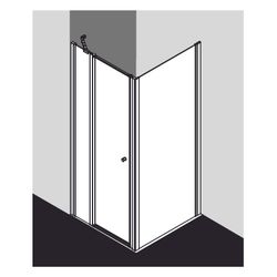 Kermi Duschkabine Ibiza 2000 Schwingtür mit Festfeld STL 1850x800x24mm ESG Klar 4m... KERMI-I2STL080181AK 4046383189921 (Abb. 1)