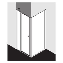 Kermi Duschkabine Ibiza 2000 Schwingtür mit Festfeld STL 1850x800x24mm ESG Klar 4m... KERMI-I2STL080181AK 4046383189921 (Abb. 1)