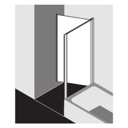 Kermi Seitenwand Ibiza 2000 verkürzt beweglich neben Badewanne TVR 1600x750x24mm E... KERMI-I2TVR075161PK 4046383540005 (Abb. 1)