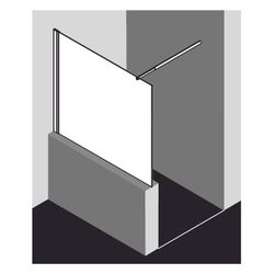 Kermi Walk-In Wall Ibiza 2000 TWF 2000x1200x17mm ESG Klar 6mm Silber Mattglanz Ans... KERMI-I2TWF120201AK 4051484388135 (Abb. 1)