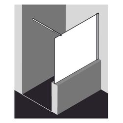 Kermi Walk-In Wall Ibiza 2000 TWF 2000x1200x17mm ESG Klar 6mm Silber Mattglanz Ans... KERMI-I2TWF120201AK 4051484388135 (Abb. 1)