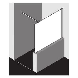 Kermi Walk-In Wall Ibiza 2000 TWF 2000x1200x17mm ESG Klar 6mm Silber Mattglanz Ans... KERMI-I2TWF120201AK 4051484388135 (Abb. 1)
