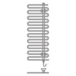 Kermi Icaro-E elektrischer Designheizkörper 1841x58x600mm WRX Anschluss links 80... KERMI-CRE1A180060WTXK 4051487215742 (Abb. 1)