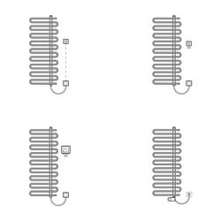 Kermi Icaro-E BH1841x58x600mm mattbronze, WKS rechts... KERMI-CRE1A180060SDXK  (Abb. 1)