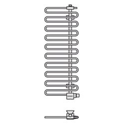 Kermi Icaro Designheizkörper 1446x58x600mm, 628W bei 75/65/20 Grad C, Weiß SG... KERMI-CRV1A1400602XXK 4037486144481 (Abb. 1)