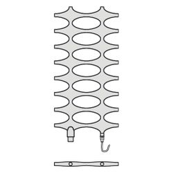 Kermi Ideos-V-Zusatzbetrieb Designheizkörper 1151x37x508mm WRX Ausführung links ... KERMI-IDV111200502TXK 4051487969898 (Abb. 1)