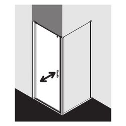 Kermi Duschkabine Liga Pendeltür 1F 1WL 2000x900x32mm ESG Klar 5mm Silber Mattglan... KERMI-LI1WL090201AK 4051484403654 (Abb. 1)