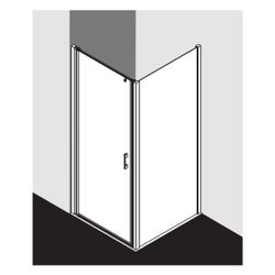 Kermi Duschkabine Liga Pendeltür 1F 1WL 2000x900x32mm ESG Klar 5mm Silber Mattglan... KERMI-LI1WL090201AK 4051484403654 (Abb. 1)