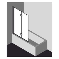 Kermi Badewannenaufsatz Liga Faltwand 2F 2PL 1500x1000x32mm ESG Klar 5mm Silber Ma... KERMI-LI2PL100151AK 4051484495581 (Abb. 1)