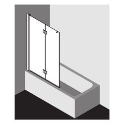 Kermi Badewannenaufsatz Liga Faltwand 2F 2PL 1500x1000x32mm ESG Klar 5mm Silber Ma... KERMI-LI2PL100151AK 4051484495581 (Abb. 1)