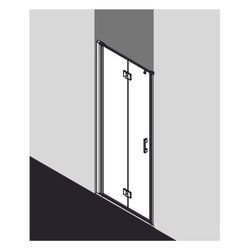 Kermi Duschkabine Liga Pendel-Falttür 2SL 2000x950x32mm ESG Klar 5mm Silber Mattgl... KERMI-LI2SL095201AK 4051484406471 (Abb. 1)