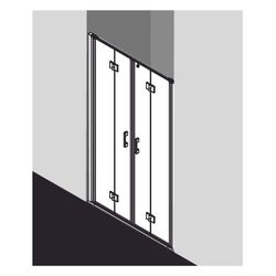 Kermi Duschkabine Liga Pendel-Falttür 4T 2T4 1850x1350x32mm ESG Klar 5mm Silber Ma... KERMI-LI2T4135181PK 4051484411048 (Abb. 1)