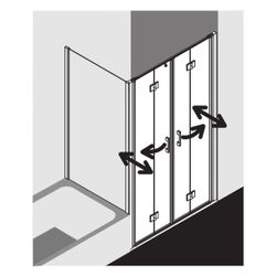 Kermi Duschkabine Liga Pendel-Falttür 4T 2T4 1850x1350x32mm ESG Klar 5mm Silber Ma... KERMI-LI2T4135181PK 4051484411048 (Abb. 1)