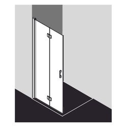 Kermi Walk-In Wall Liga Pendel-Faltür 2YL 2000x1200x32mm ESG Klar 5mm Silber Mattg... KERMI-LI2YL120201PK 4051484446958 (Abb. 1)