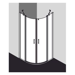 Kermi Duschkabine Liga Viertelkreis Pendel Festfeld P55 1850x900x32mm ESG Klar 4mm... KERMI-LIP55090181AK 4051484409076 (Abb. 1)