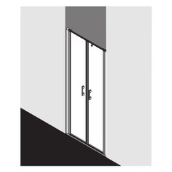 Kermi Duschkabine Liga Pendeltür PTD 2000x900x32mm ESG Klar 4mm Silber Mattglanz A... KERMI-LIPTD090201AK 4051484409595 (Abb. 1)