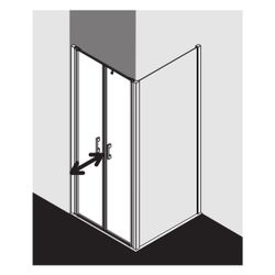 Kermi Duschkabine Liga Pendeltür PTD 2000x900x32mm ESG Klar 4mm Silber Mattglanz A... KERMI-LIPTD090201AK 4051484409595 (Abb. 1)