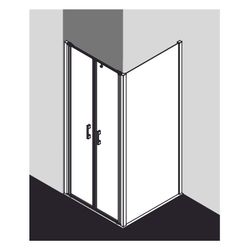 Kermi Duschkabine Liga Pendeltür PTD 2000x900x32mm ESG Klar 4mm Silber Mattglanz A... KERMI-LIPTD090201AK 4051484409595 (Abb. 1)