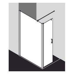 Kermi Walk-In Wall Liga beweglich Flügel T1L 2000x1200x32mm ESG Klar 5mm Silber Ma... KERMI-LIT1L120201PK 4051484467038 (Abb. 1)