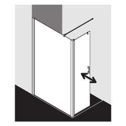 Kermi Walk-In Wall Liga beweglich Flügel T1L 2000x1200x32mm ESG Klar 5mm Silber Ma... KERMI-LIT1L120201PK 4051484467038 (Abb. 1)