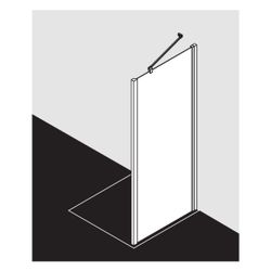 Kermi Seitenwand Liga TWD 2000x900x32mm ESG Klar 5mm Silber Mattglanz Anschlag lin... KERMI-LITWD090201AK 4051484410393 (Abb. 1)