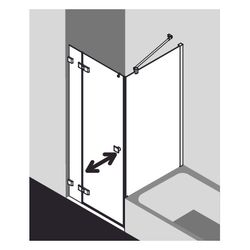 Kermi Seitenwand Mena verkürzt neben Badewanne TVP 1750x800x33mm ESG Klar 8mm Silb... KERMI-METVP08017VPK 4051484867234 (Abb. 1)