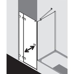 Kermi Seitenwand Mena verkürzt neben Badewanne TVP 1750x800x33mm ESG Klar 8mm Silb... KERMI-METVP08017VPK 4051484867234 (Abb. 1)