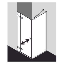 Kermi Seitenwand Mena TWP 2000x1000x33mm ESG Klar 8mm Schwarz Soft Anschlag links/... KERMI-METWP100203AK 4051484869184 (Abb. 1)
