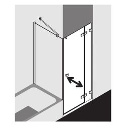 Kermi Seitenwand Mena verkürzt neben Badewanne TVP 1750x800x33mm ESG Klar 8mm Silb... KERMI-METVP08017VPK 4051484867234 (Abb. 1)