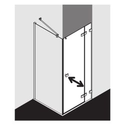 Kermi Seitenwand Mena TWP 2000x1000x33mm ESG Klar 8mm Schwarz Soft Anschlag links/... KERMI-METWP100203AK 4051484869184 (Abb. 1)