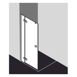 Kermi Pendeltür Mena 1F mit Festfeld 1NL 2000x800x33mm ESG SR Opaco 6mm Schwarz So... KERMI-ME1NL080203UK 4051484861782 (Abb. 1)