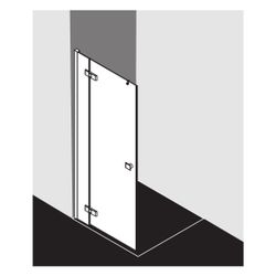 Kermi Pendeltür Mena 1F mit Festfeld 1NL 2000x800x33mm ESG SR Opaco 6mm Schwarz So... KERMI-ME1NL080203UK 4051484861782 (Abb. 1)
