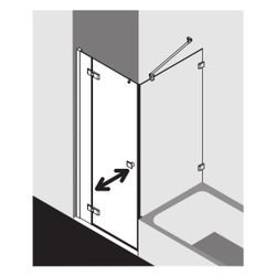Kermi Pendeltür Mena 1F mit Festfeld 1NL 2000x800x33mm ESG SR Opaco 6mm Schwarz So... KERMI-ME1NL080203UK 4051484861782 (Abb. 1)
