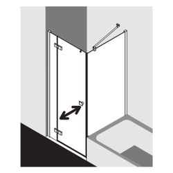 Kermi Seitenwand Mena verkürzt neben Badewanne TVP 1750x800x33mm ESG Klar 8mm Silb... KERMI-METVP08017VPK 4051484867234 (Abb. 1)