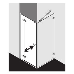 Kermi Pendeltür Mena 1F mit Festfeld 1NL 2000x800x33mm ESG SR Opaco 6mm Schwarz So... KERMI-ME1NL080203UK 4051484861782 (Abb. 1)