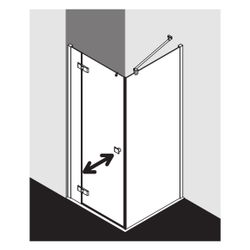 Kermi Seitenwand Mena TWP 2000x900x33mm ESG SR Opaco 8mm Schwarz Soft Anschlag lin... KERMI-METWP090203UK 4051484868989 (Abb. 1)