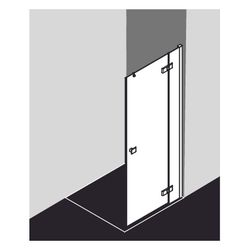 Kermi Duschkabine Mena Pendeltür 1F mit Festfeld 1NR 2000x800x33mm ESG Klar 6mm Sc... KERMI-ME1NR080203PK 4051484862611 (Abb. 1)